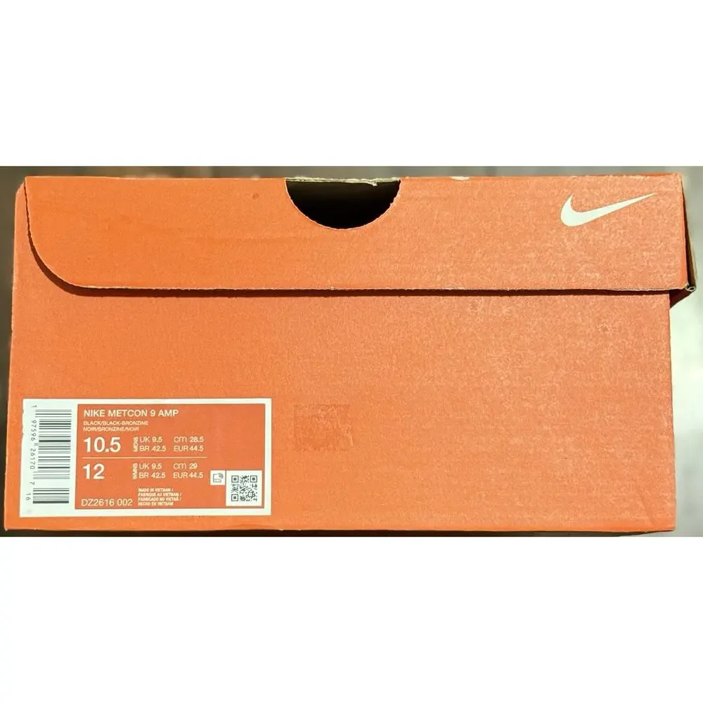 NEW Nike Metcon 9 AMP Black Black Bronzine DZ2616-002 Training Men's Size 10.5